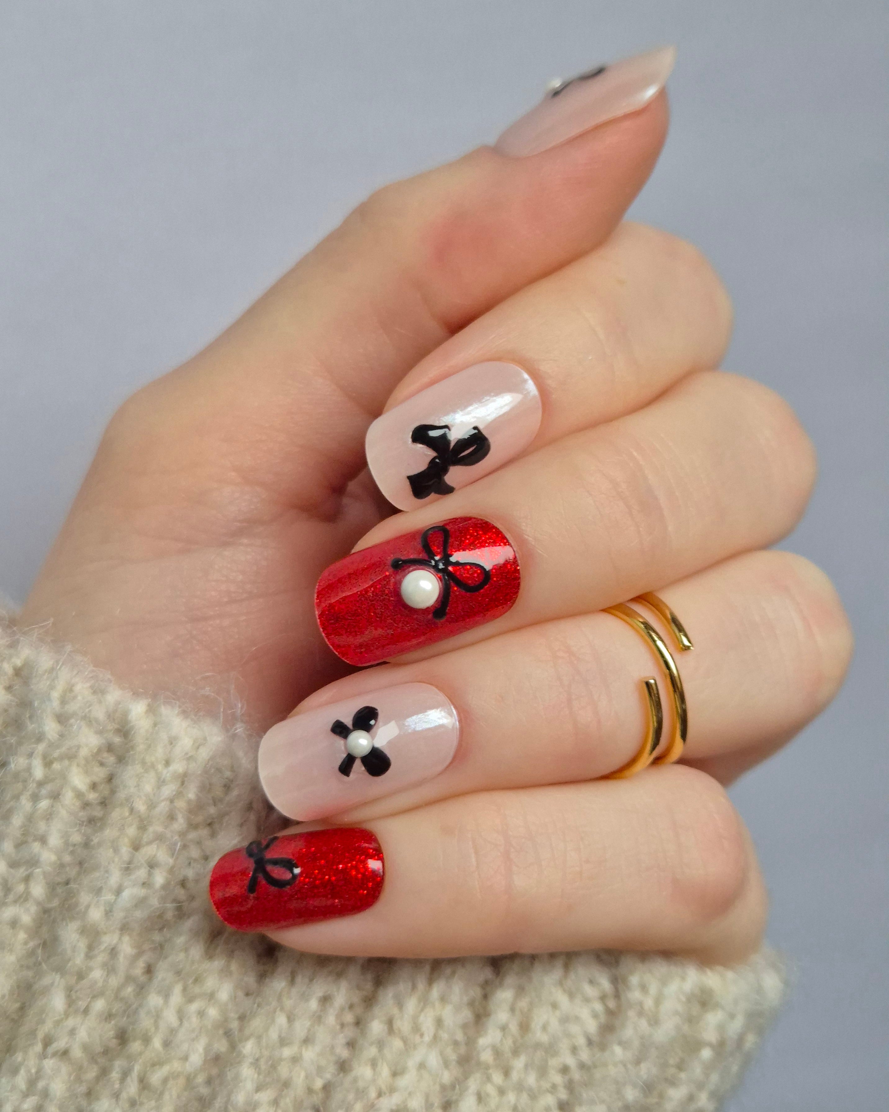 Black Bow Schleifen | Nail Sticker
