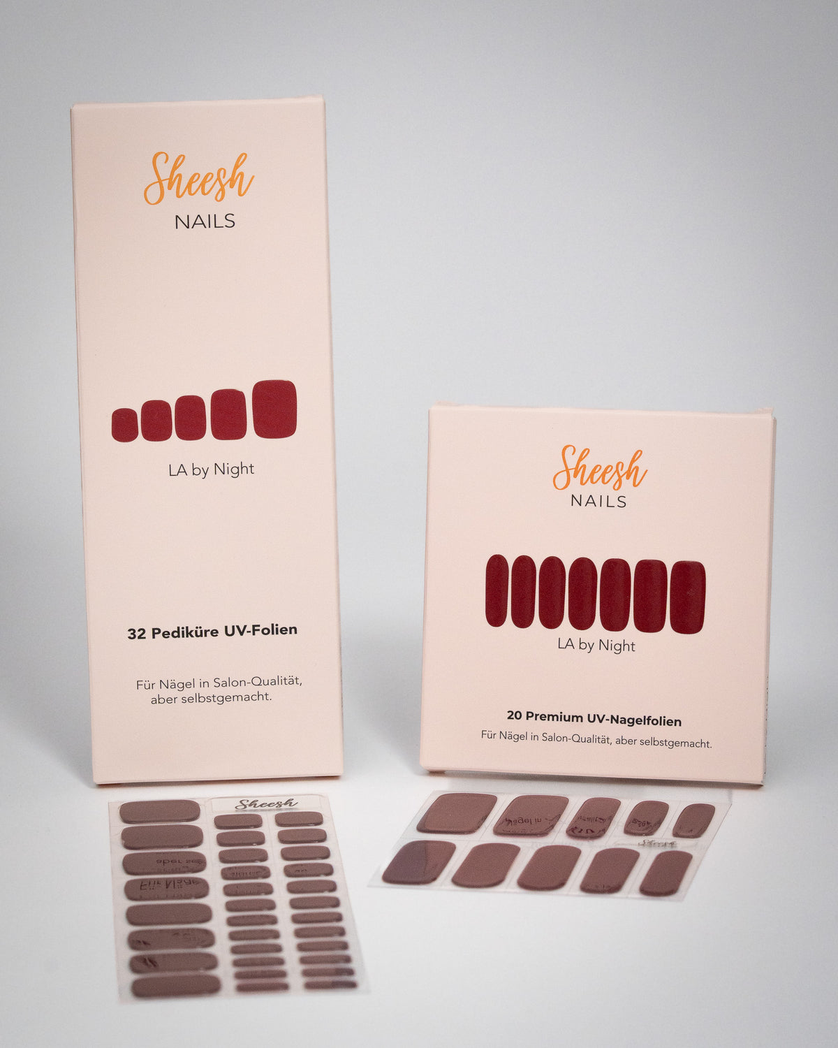 LA by Night – Maniküre- & Pediküre-Set | UV-Nagelfolien