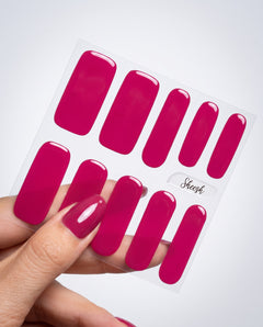 Happy Hour UV-Nagelfolien von SHEESH Nails auf Folienbogen in kräftigem Fuchsia-Pink