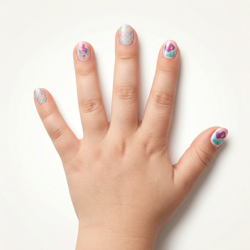 Kindernagelsticker Mermaid Magic selbstklebend mit Meerjungfrauen Motiv für Kinder