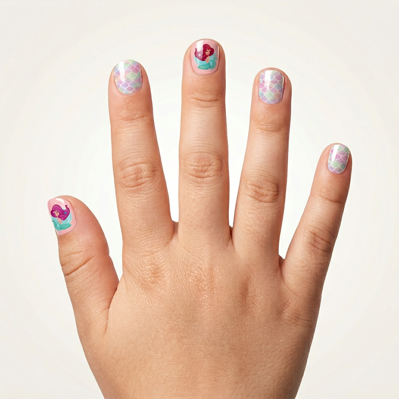 Kindernagelsticker Mermaid Magic selbstklebend mit Meerjungfrauen Motiv für Kinder