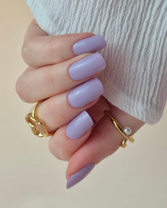 Selbstklebende Gel Nagelsticker in hellem Pastelllila mit Hochglanz, SHEESH UV Nagelfolie Ice Cream Truck