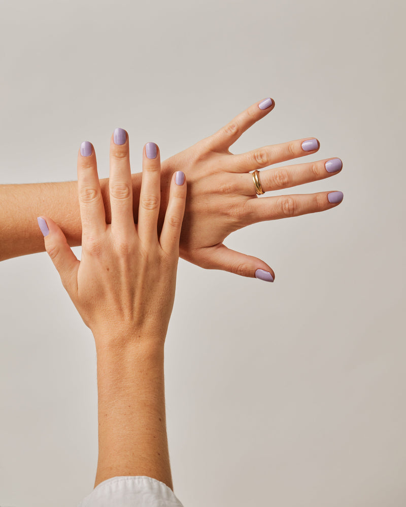 Selbstklebende Gel Nagelsticker in hellem Pastelllila mit Hochglanz, SHEESH UV Nagelfolie Ice Cream Truck